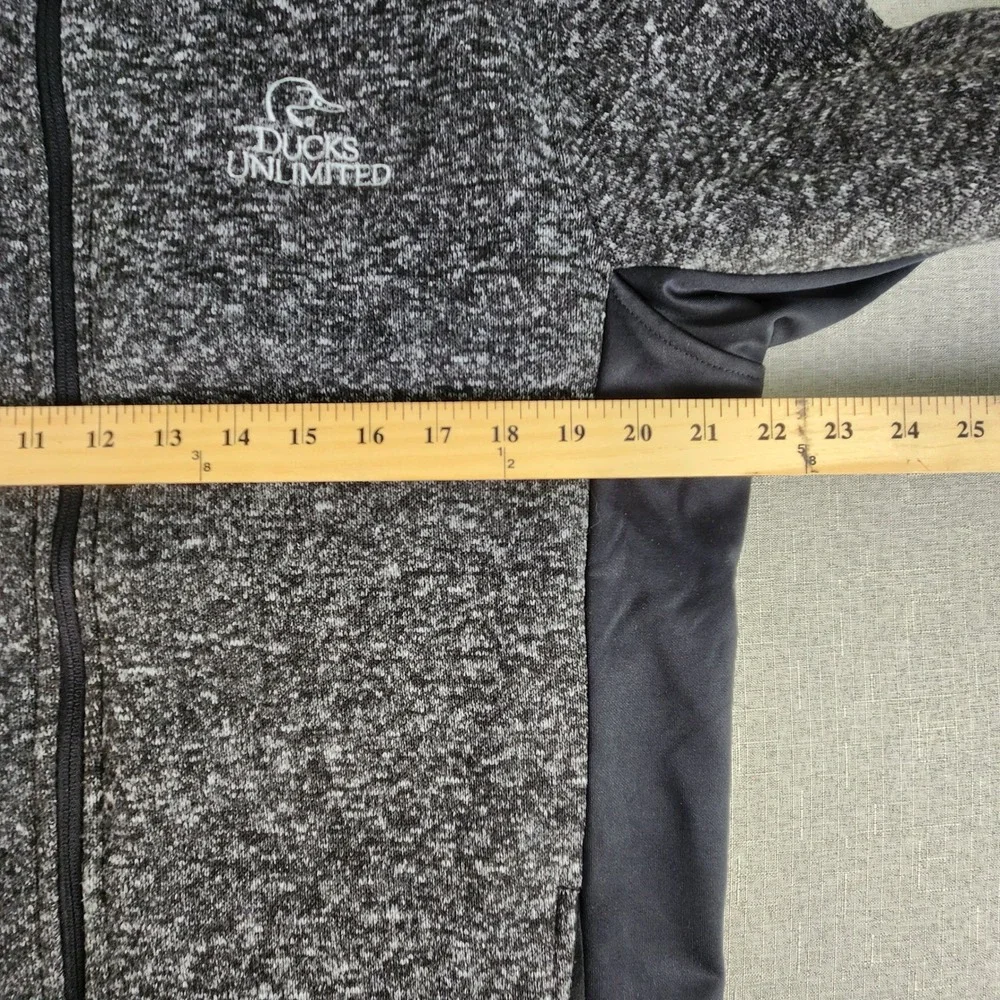 Ducks Unlimited Mens Full Zip Sweater Fleece Jacket Charcoal Gray Large Outdoor